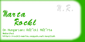 marta rockl business card